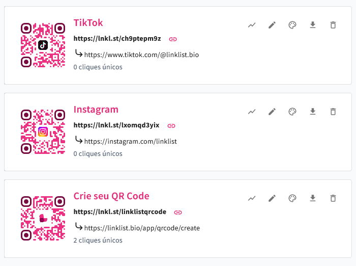 Print da lista de QR Code do Handshakeproductions